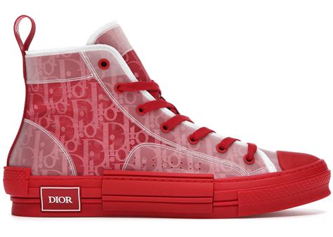 dior low top sneakers red